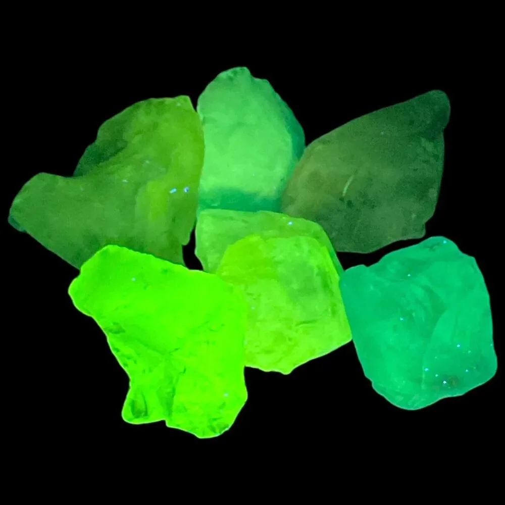 Blue Lavender Glowing Art Glass‎ Assorted Translucent Cullet Manganese #4GA15